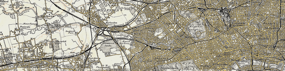 Old map of West Kilburn in 1897-1909