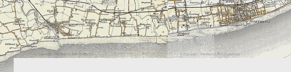 Old map of West Kingston in 1897-1899