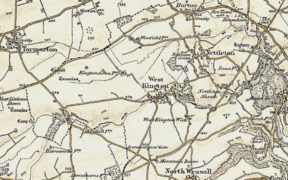 Old map of West Kington in 1898-1899