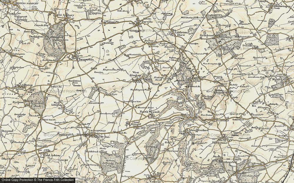 Old Map of West Kington Wick, 1898-1899 in 1898-1899