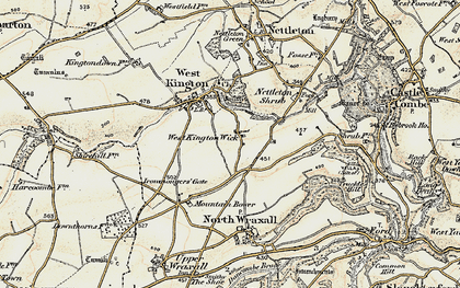 Old map of West Kington Wick in 1898-1899