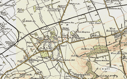 Old map of West Knapton in 1903-1904