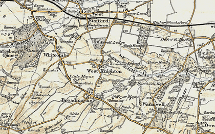 Old map of West Knighton in 1899-1909