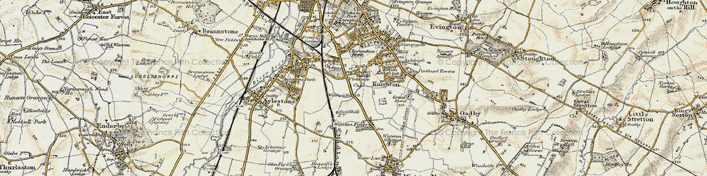Old map of West Knighton in 1901-1903