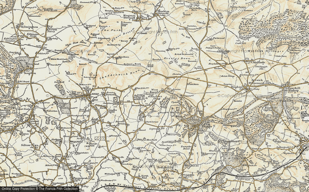 Old Map of West Knoyle, 1897-1899 in 1897-1899