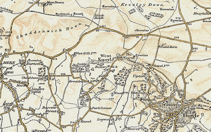 Old map of West Knoyle in 1897-1899