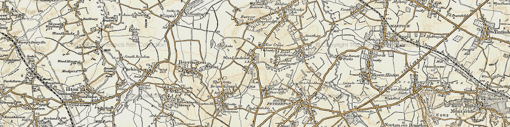Old map of West Lambrook in 1898-1900