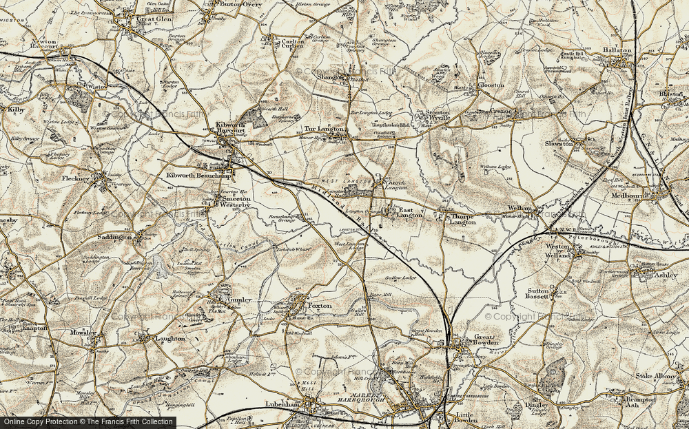 Old Map of West Langton, 1901-1902 in 1901-1902