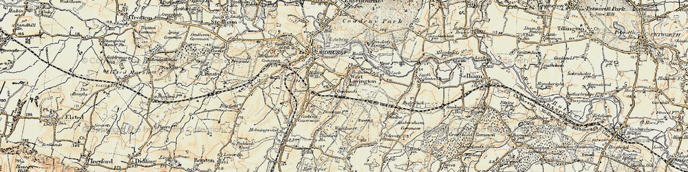 Old map of West Lavington in 1897-1900
