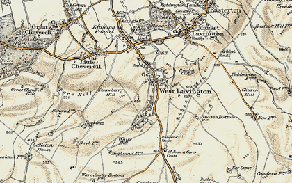 Old map of White Hill in 1898-1899