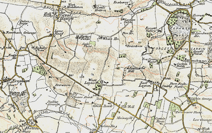 Old map of Brantcas in 1903-1904