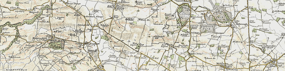 Old map of Brantcas in 1903-1904