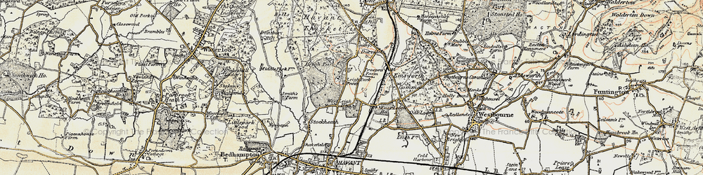 Old map of West Leigh in 1897-1899