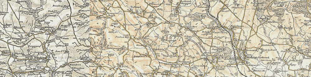 Old map of West Leigh in 1898-1900