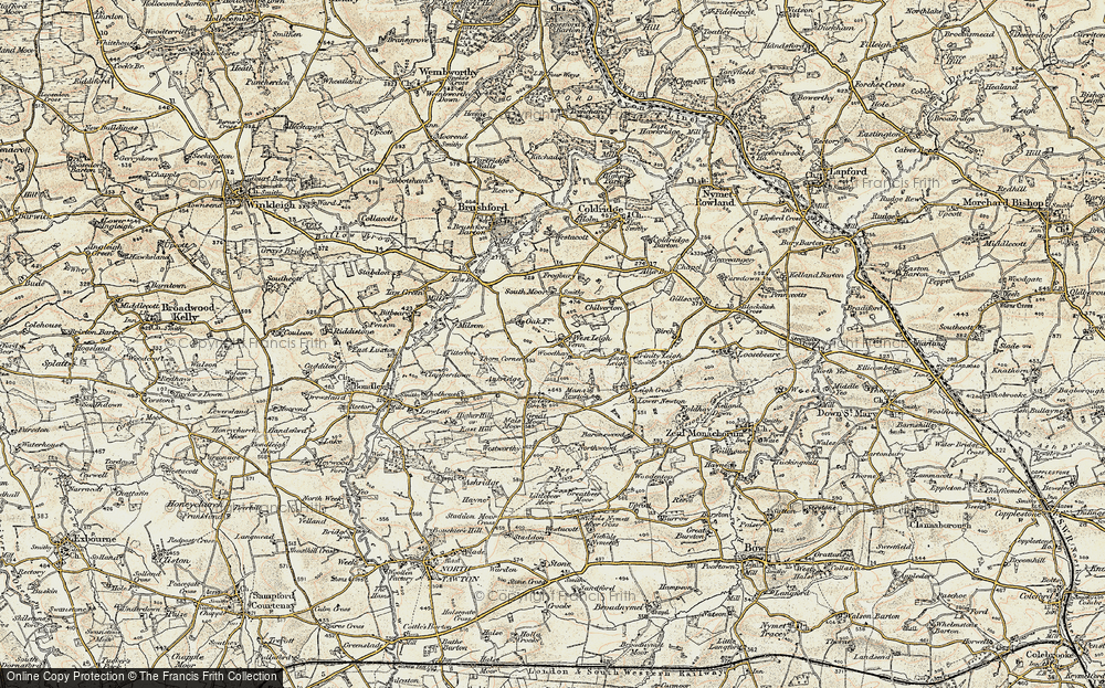 Old Map of Historic Map covering Ankridge in 1899-1900