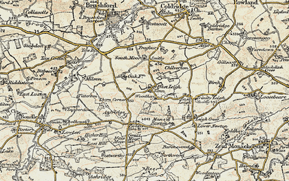 Old map of West Leigh in 1899-1900