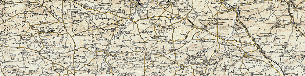 Old map of Ankridge in 1899-1900