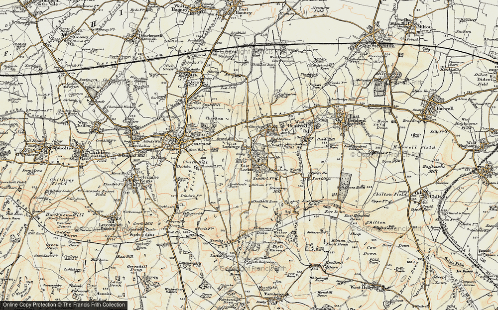 Old Map of West Lockinge, 1897-1899 in 1897-1899