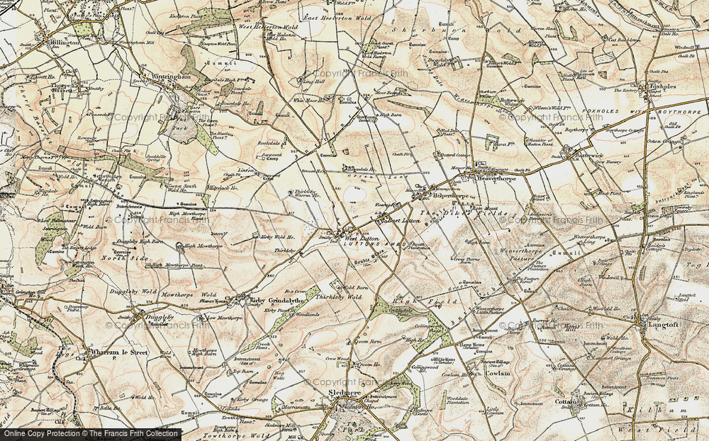 Old Map of West Lutton, 1903-1904 in 1903-1904