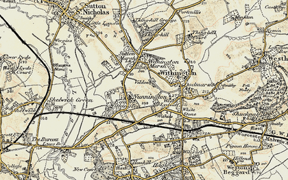 Old map of West Lydiatt in 1899-1901