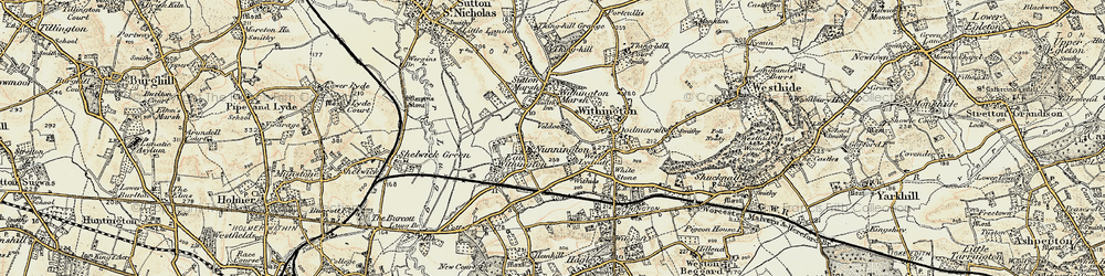 Old map of West Lydiatt in 1899-1901