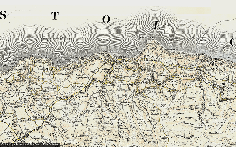 Old Map of West Lyn, 1900 in 1900