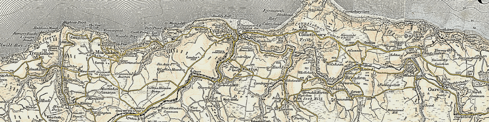 Old map of West Lyn in 1900