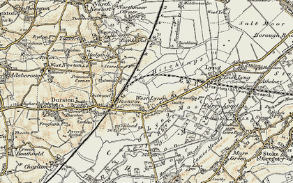 Old map of West Lyng in 1898-1900