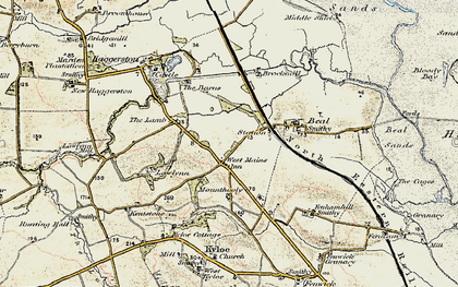 Old map of West Mains in 1901-1903