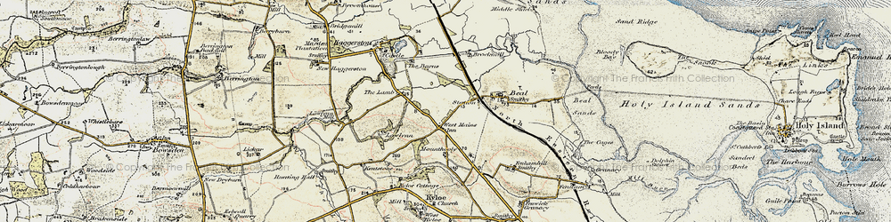 Old map of West Mains in 1901-1903