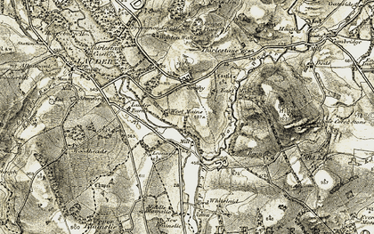 Old map of West Mains in 1903-1904