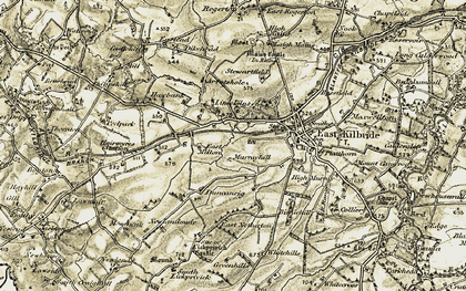 Old map of West Mains in 1904-1905