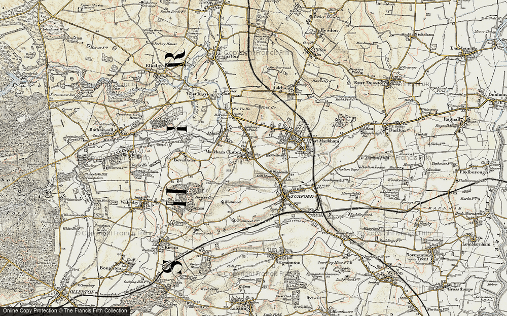 Old Map of West Markham, 1902-1903 in 1902-1903