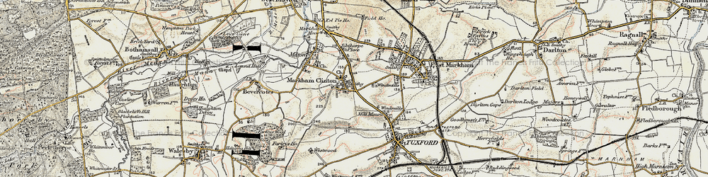 Old map of West Markham in 1902-1903