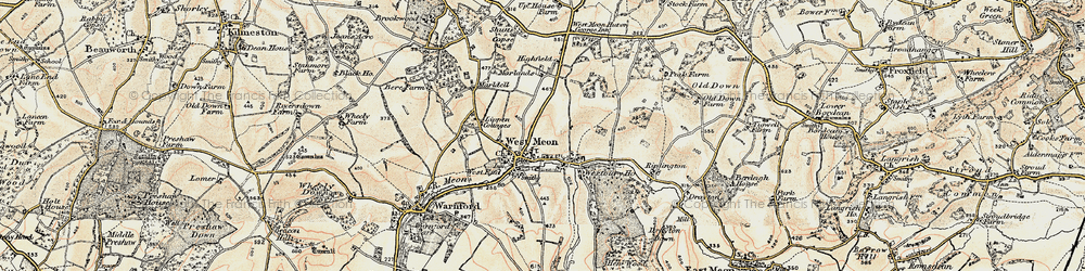 Old map of West Meon in 1897-1900