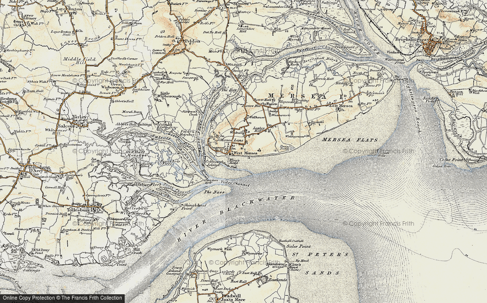 Old Map of West Mersea, 1898 in 1898