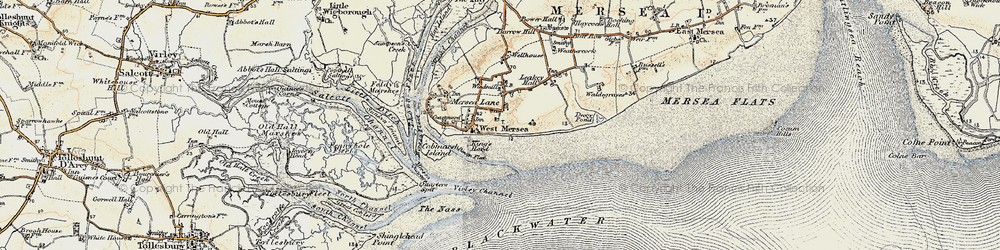 Old map of Blue Row in 1898