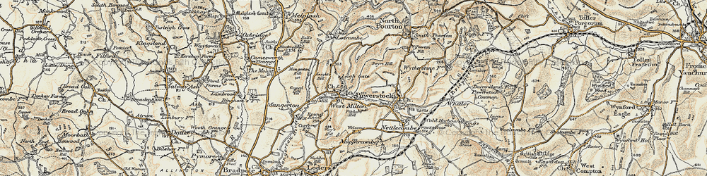 Old map of West Milton in 1899