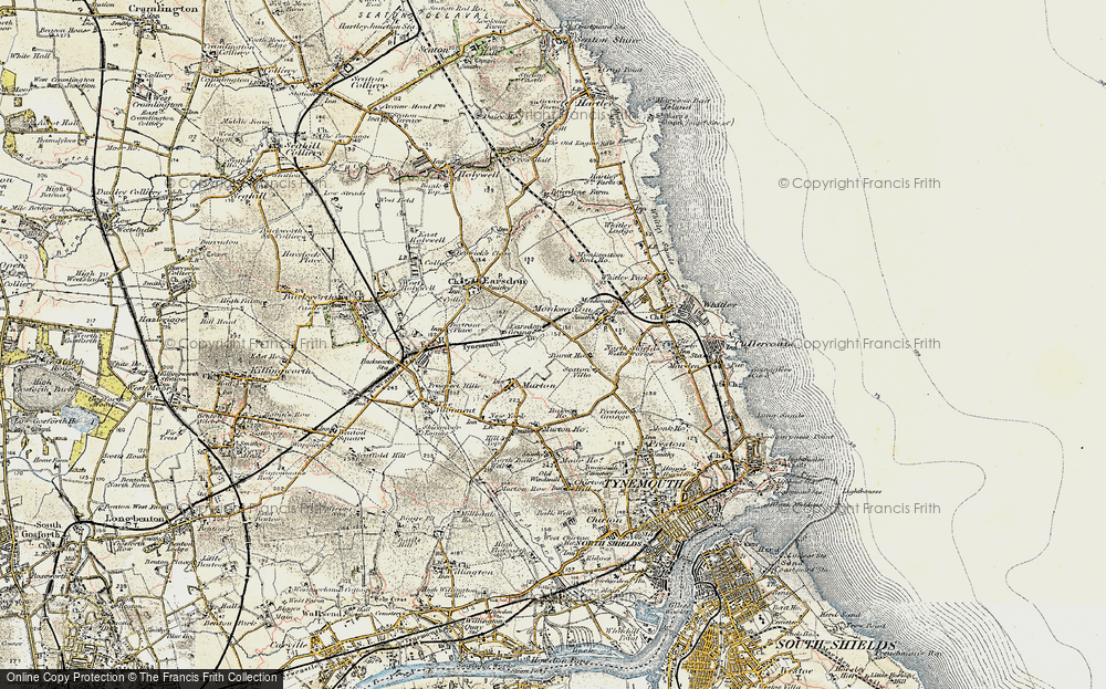 Old Map of West Monkseaton, 1901-1903 in 1901-1903
