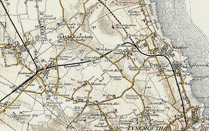 Old map of West Monkseaton in 1901-1903