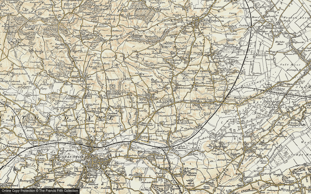 Old Map of West Monkton, 1898-1900 in 1898-1900