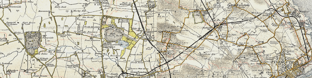 Old map of West Moor in 1901-1903