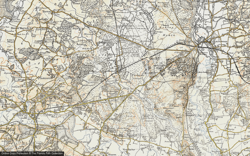 Old Map of West Moors, 1897-1909 in 1897-1909