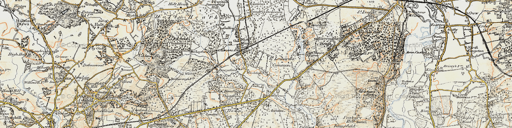 Old map of West Moors in 1897-1909