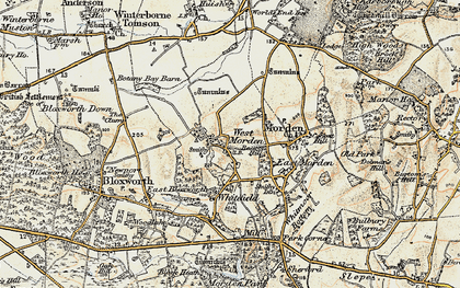 Old map of West Morden in 1897-1909