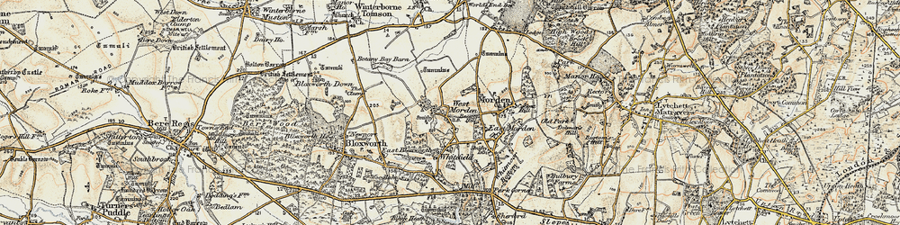 Old map of West Morden in 1897-1909