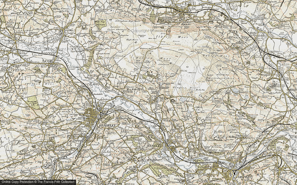 Old Map of Historic Map covering Bradup in 1903-1904