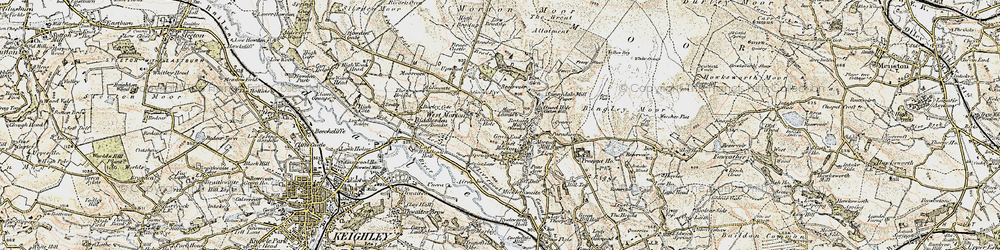 Old map of Bradup Beck in 1903-1904
