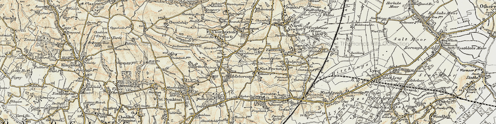 Old map of West Newton in 1898-1900