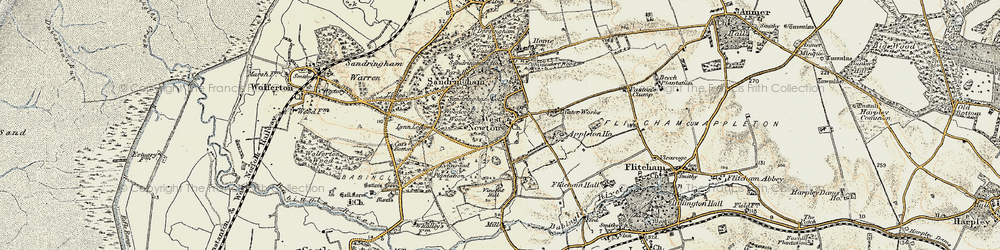 Old map of West Newton in 1901